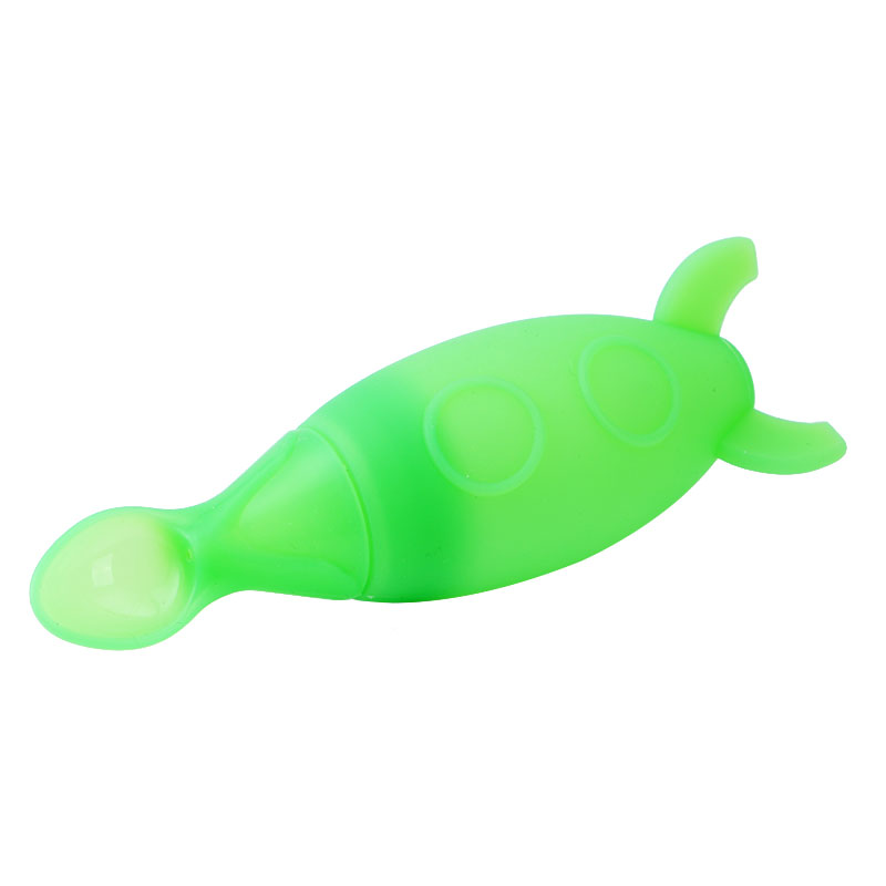 Customized green Silicone Baby spoon nipples