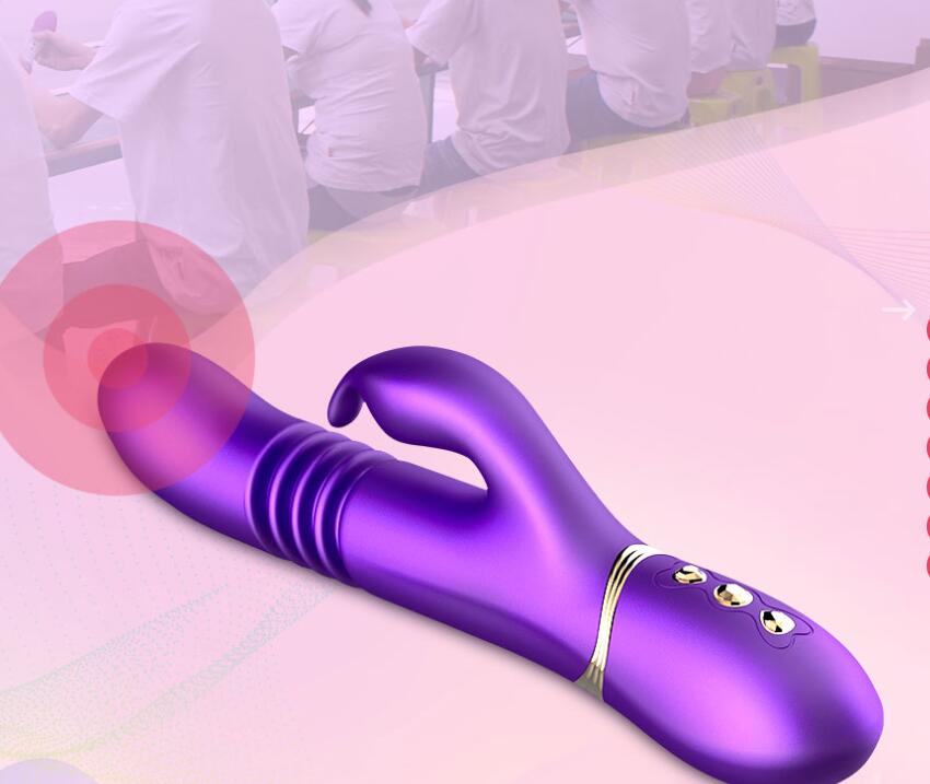 Thrusting rabbit vibrator